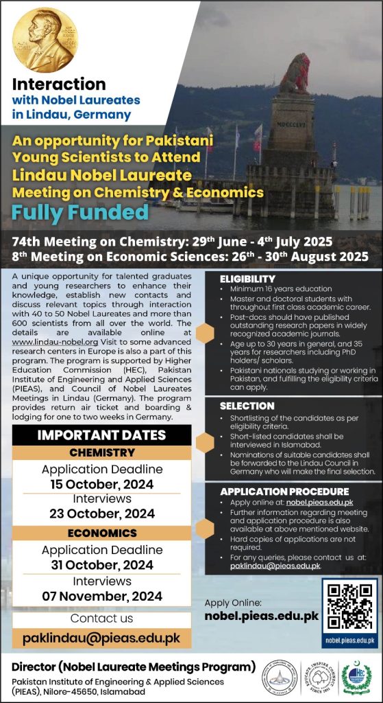 Pak-Lindau Nobel Laureate Meetings Program